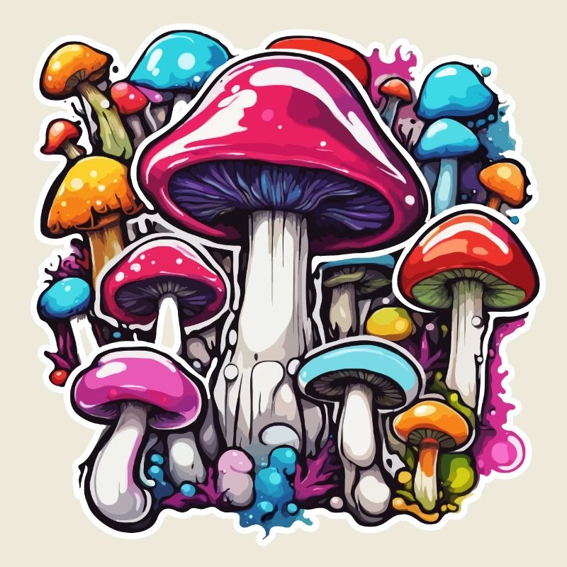 Champignon / Champignon / Prairie / Forêt / Goa / Psy