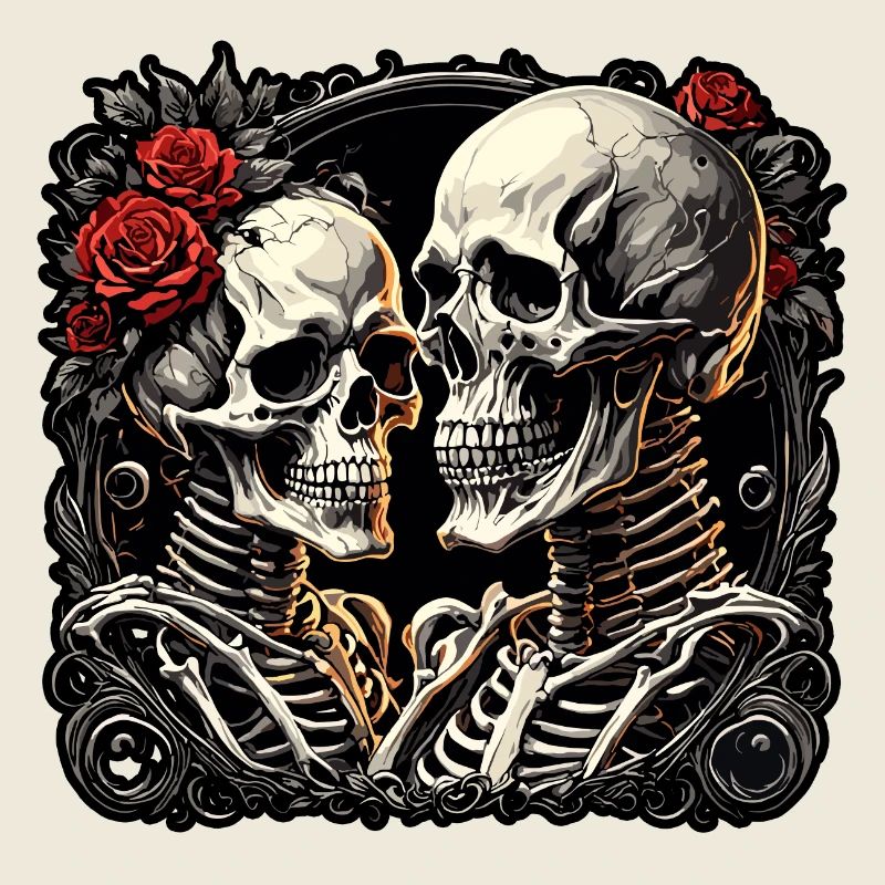 Skull / Totenkopf / Skelett / Gothic / Tattoo