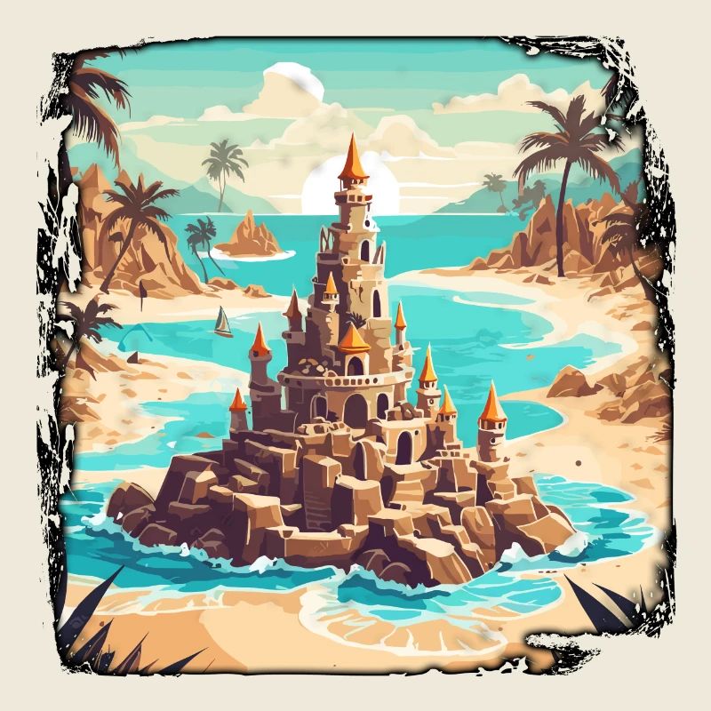 Château de sable / Construction / Jouer / Château / Vacances