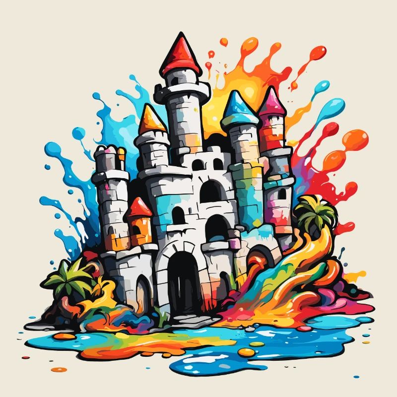 Château de sable / Construction / Jouer / Château / Vacances