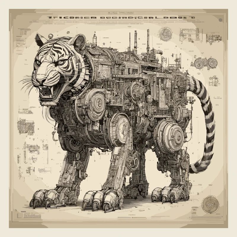 Plan / Sépia / Vintage / Rétro / Robot