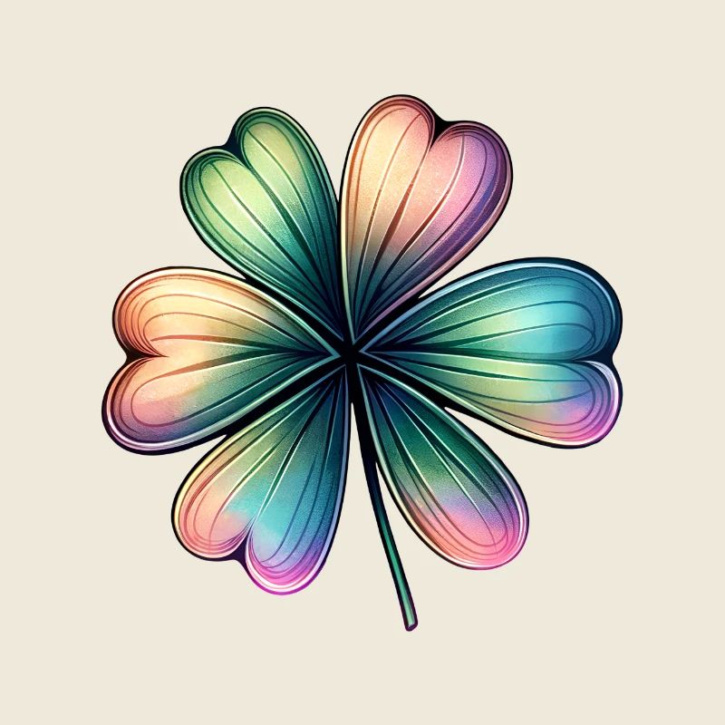 Saint Patrick's Buntes glänzendes Kleeblatt