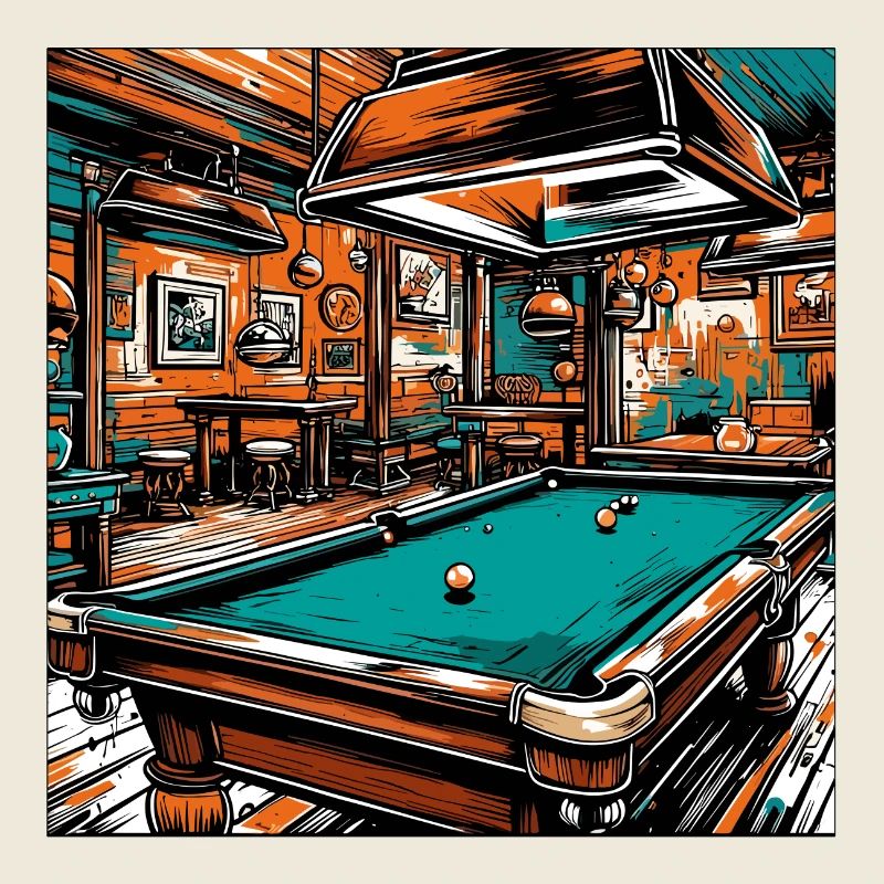 Billardtisch / Billiardkugel / 8 Ball / Pool / Kö