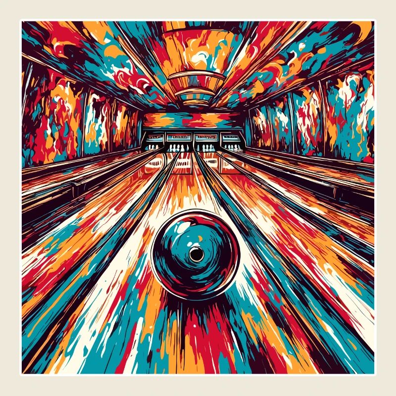 Bowling / Kegeln / Bowlingbahn / Pin / Strike