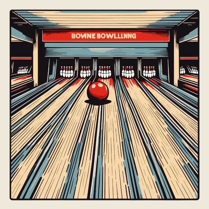 Bowling / Kegeln / Bowlingbahn / Pin / Strike