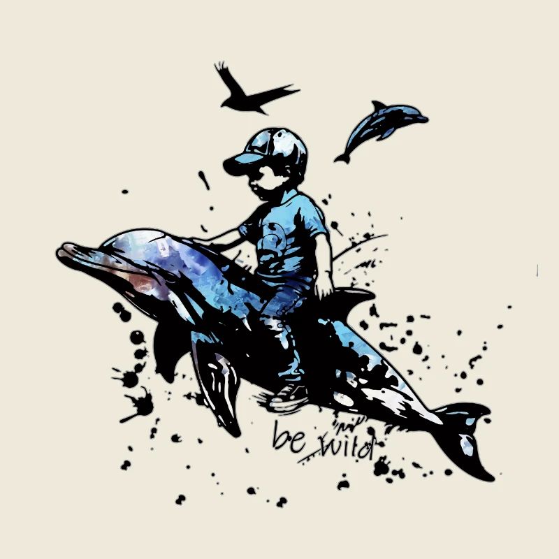 Be Wild Delfin Reiter Illustration