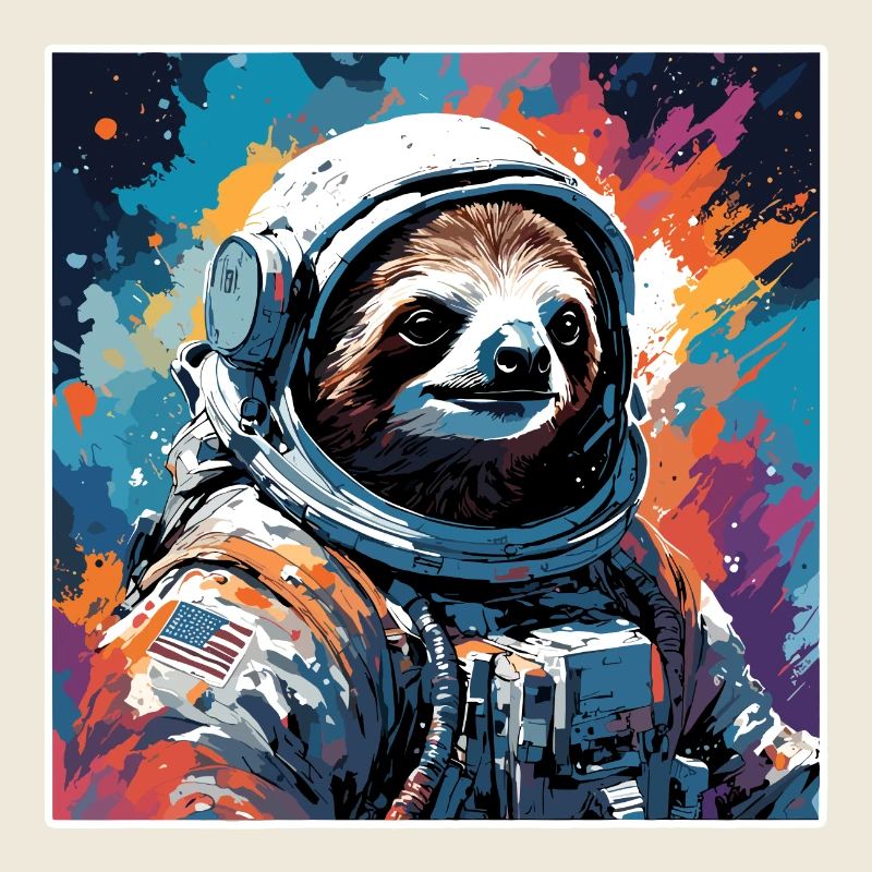 Astronaut / Space / Animal / Sloth / Spaceship