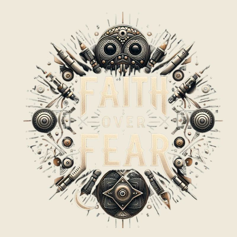 Glaube über Angst Steampunk