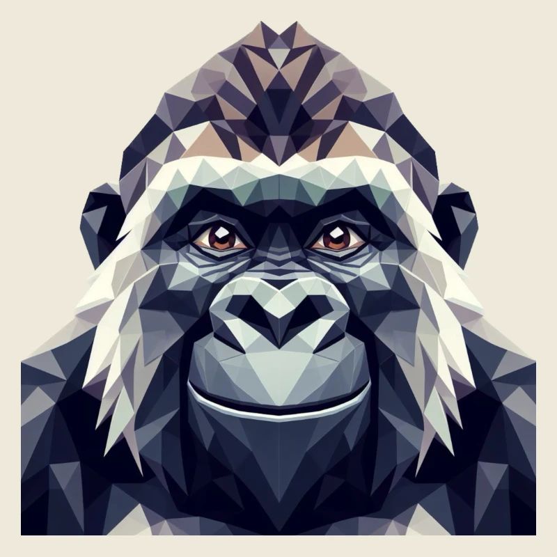 Un singe de style polygonal