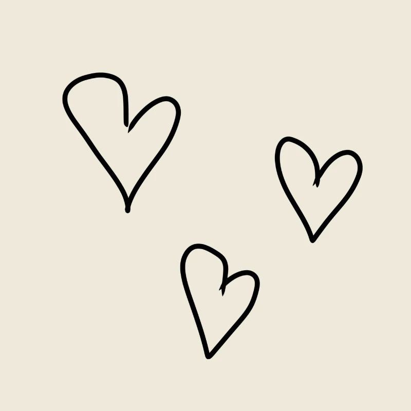 three hearts love symbol