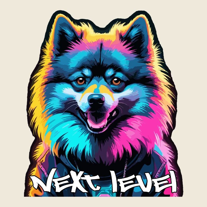 Kleinspitz Spitz Next Level Cyber Hund Geschenk