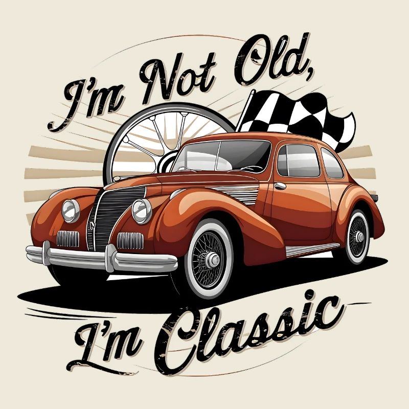 Oldtimer Oldtimer mit Vintage Text