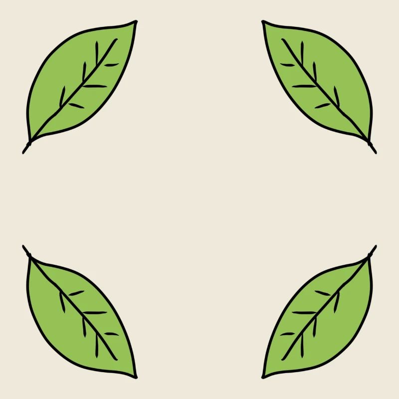 Forme de cadre de feuille Feuilles Nature Vert