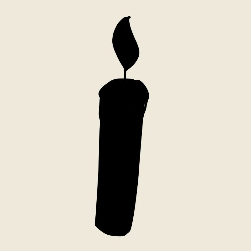 Bougie Forme Symbole Feu Lumière