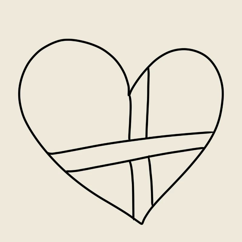 Patch ruban Heart Lines