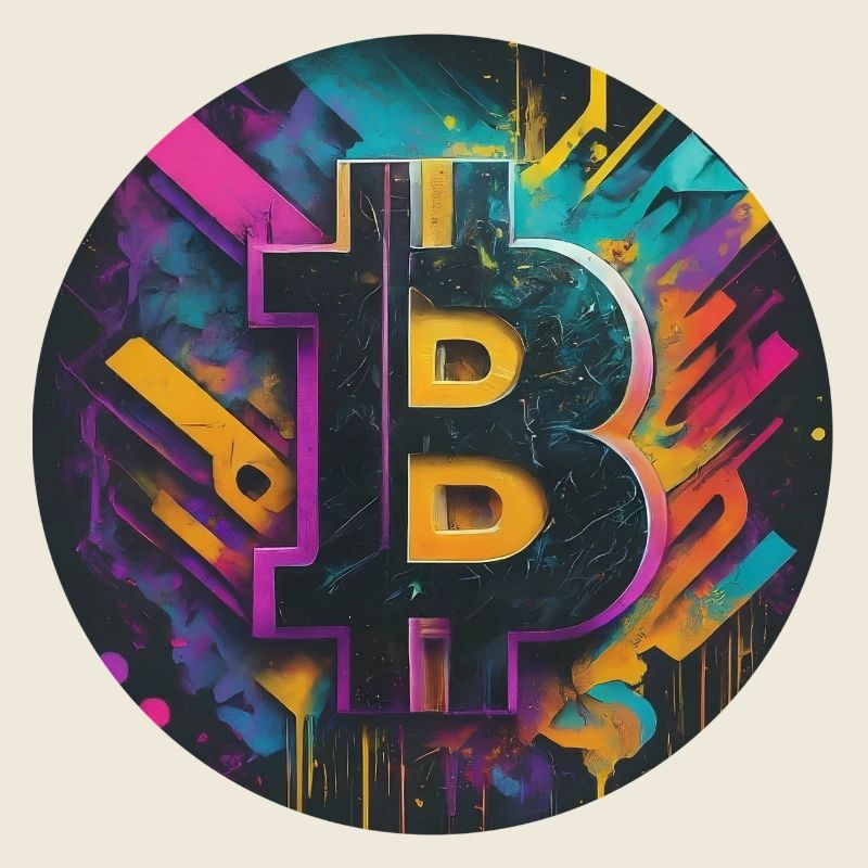 Explosion de couleurs du bitcoin