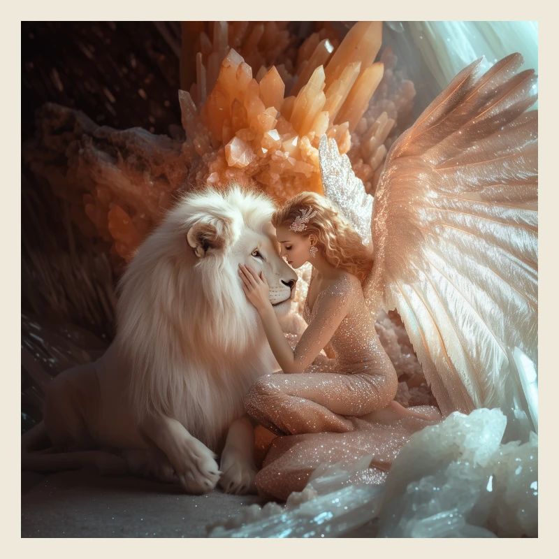 Les anges et leur lion