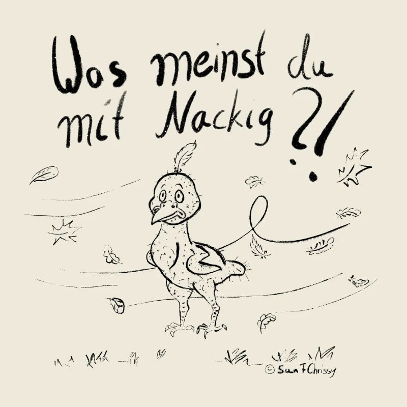 Un oiseau en mue dans le vent d’automne