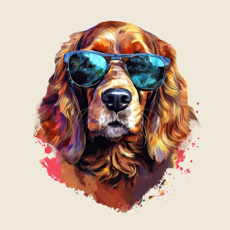Cocker Spaniel mit Sonnenbrille