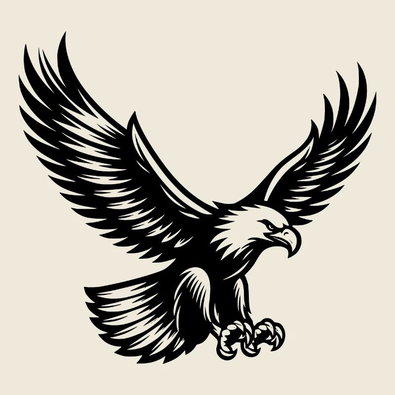 Aigle majestueux prêt à attaquer