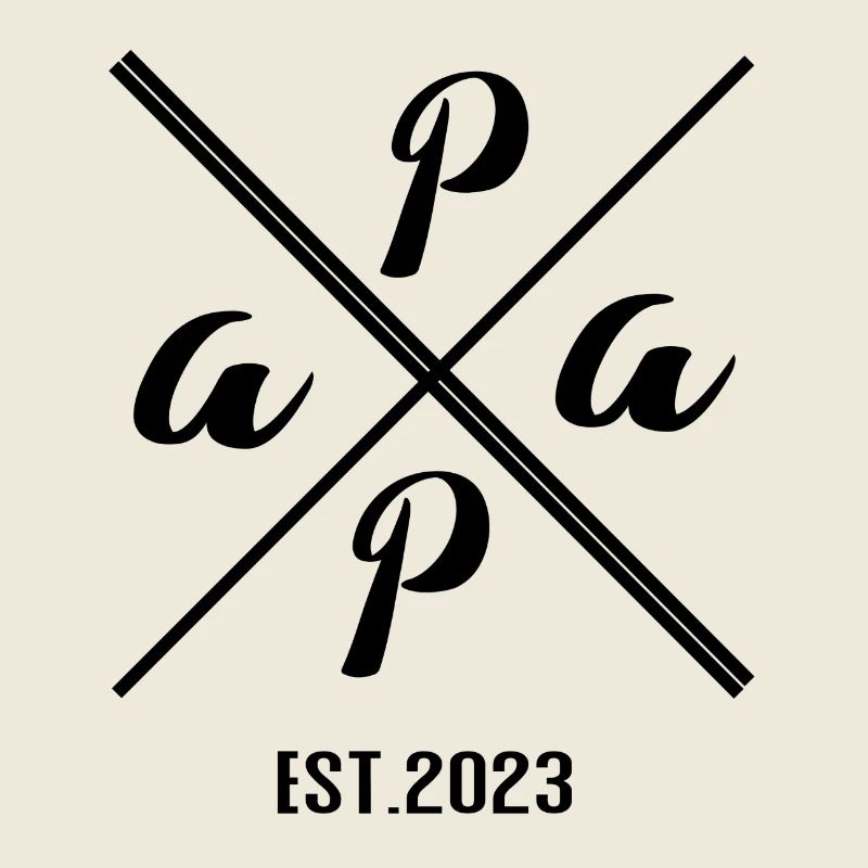 Papa Established 2023 – Minimalist Geschenk Design