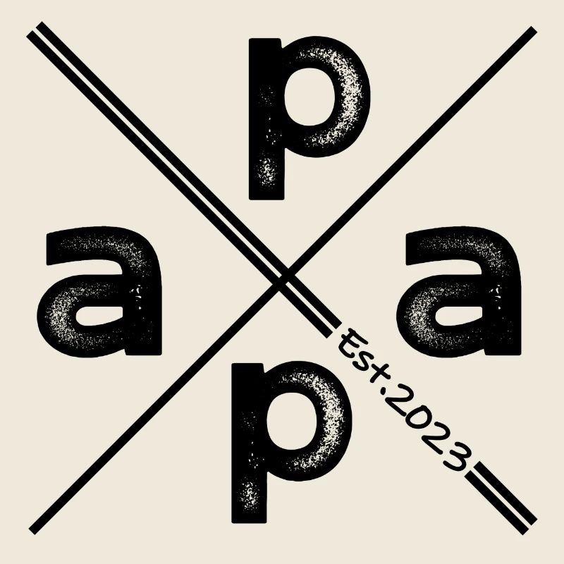 Papa Established 2023 - Conception de cadeaux vintage