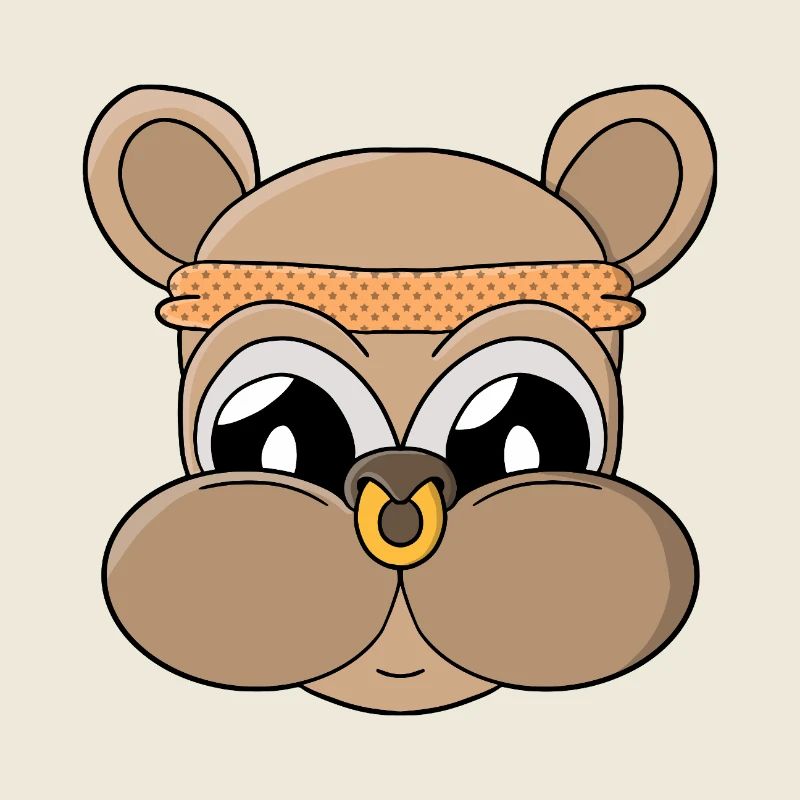 Süßer Bär mit Piercing