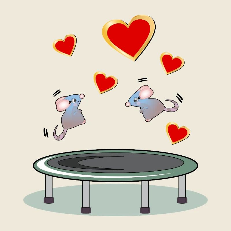 TRAMPOLIN SPRINGEN MÄUSE