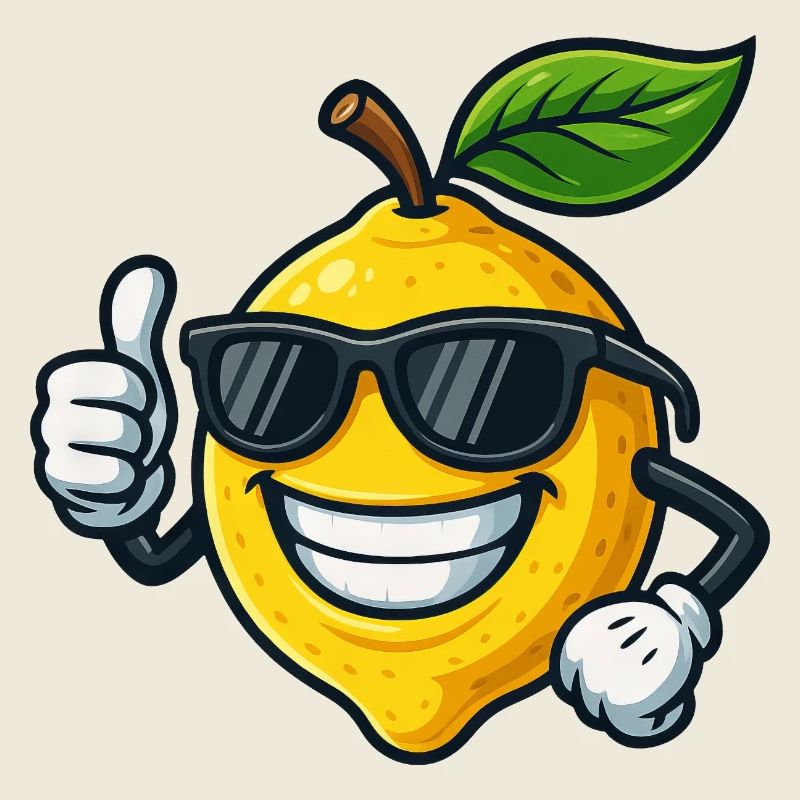 Fruity Yellow Lemon Summer Cool Thumbs Up