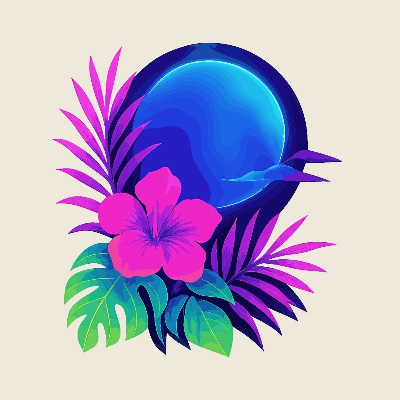 Neon Tropic Moon