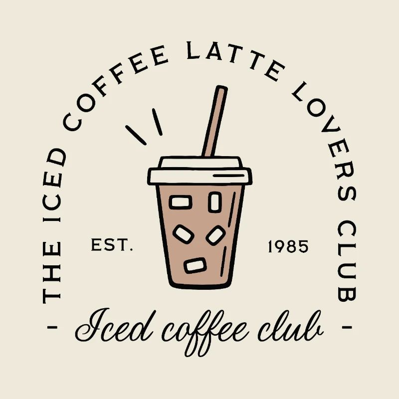 Eiskaffee Iced Latte Ästhetik lustig