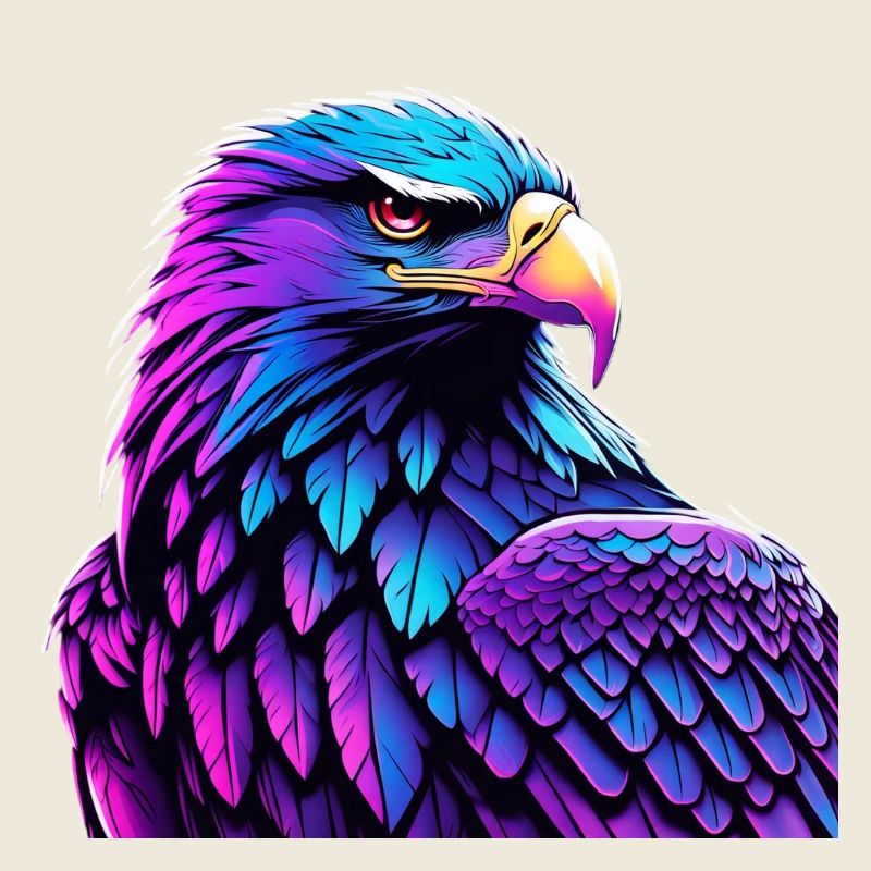 Glowing Eagle with Gradient