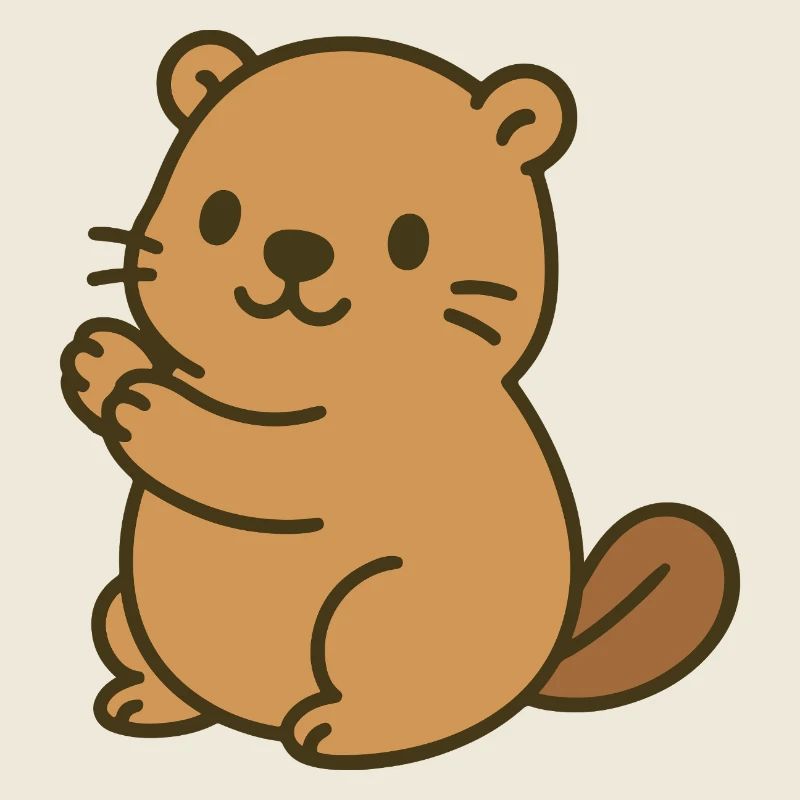 Mignon bébé castor