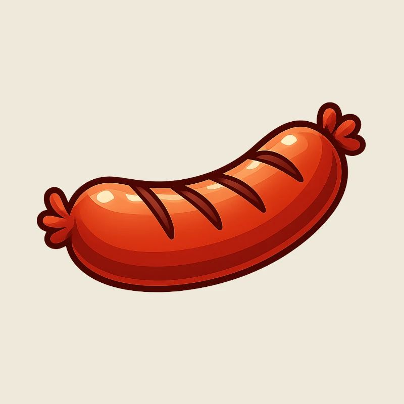 Fröhliche Bratwurst Cartoon