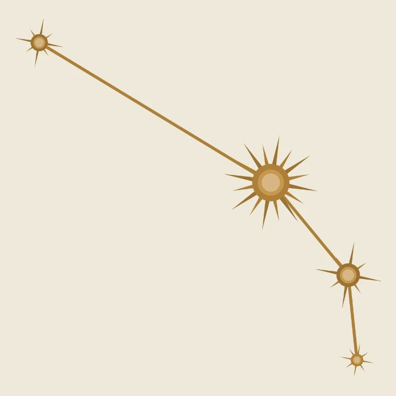 Constellation d’étoiles Bélier Signe de naissance Doré