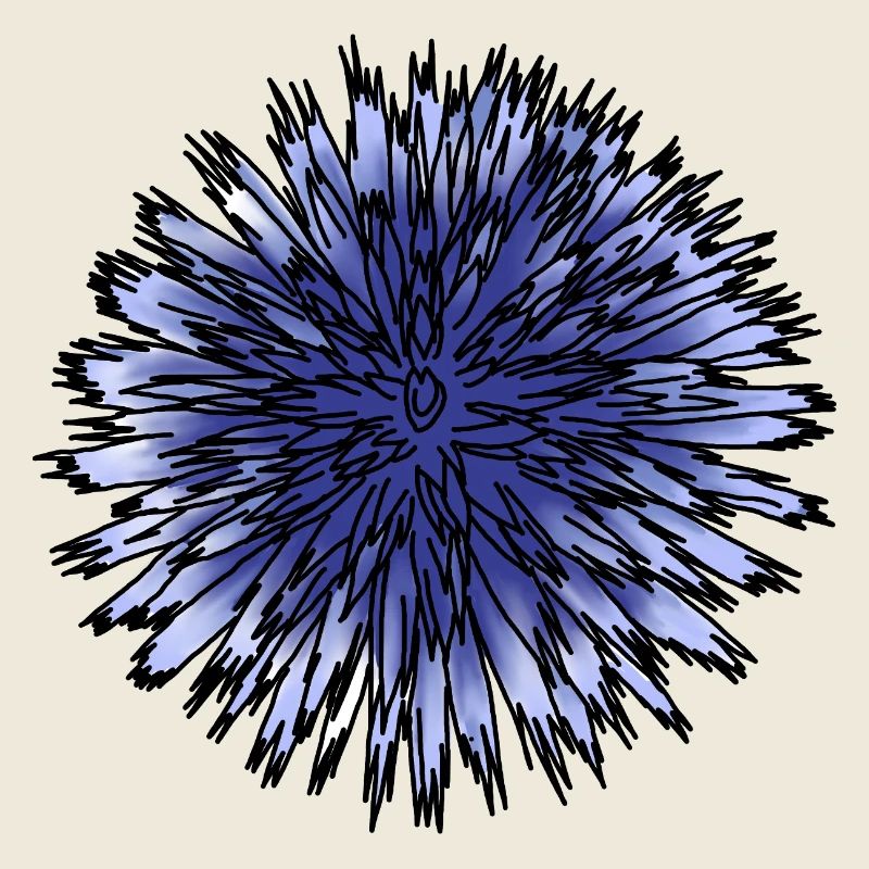Fleur de chardon bleu