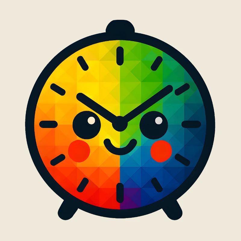 WPAP Polygon Horloge jouet pour bébé de style Kawaii
