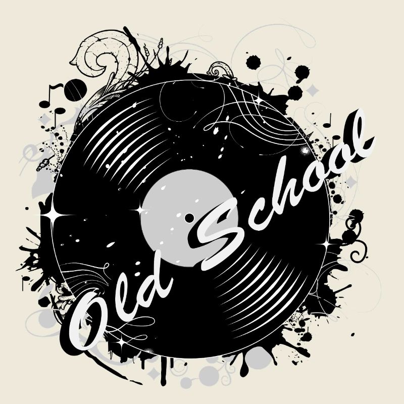 Disque vinyle old school – Design rétro avec style