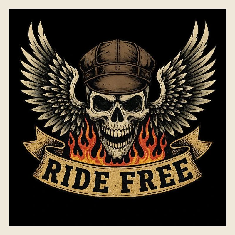 Conception de crâne de motard