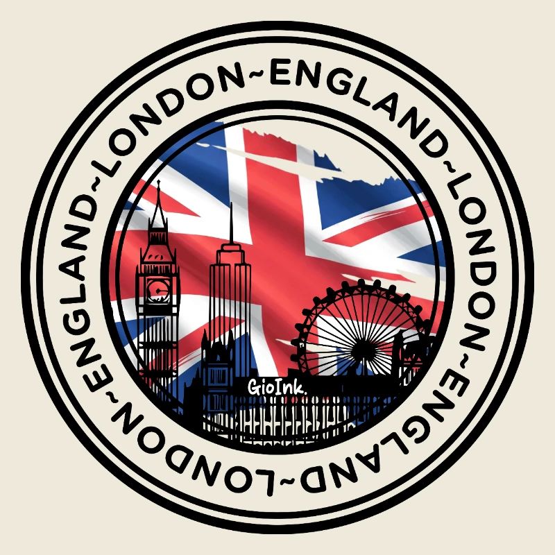 Collage de monuments londoniens avec Union Jack