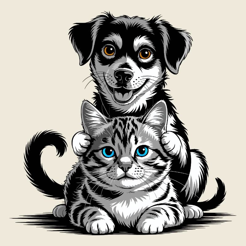 Beste Freunde von Hund und Katze