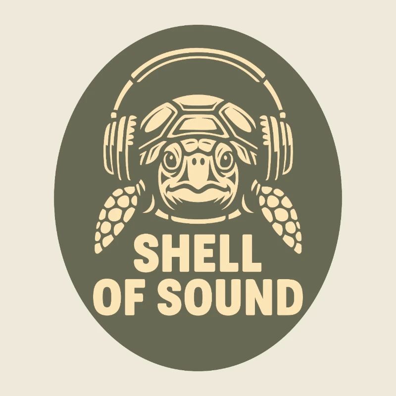 Turtle mit Kopfhörer