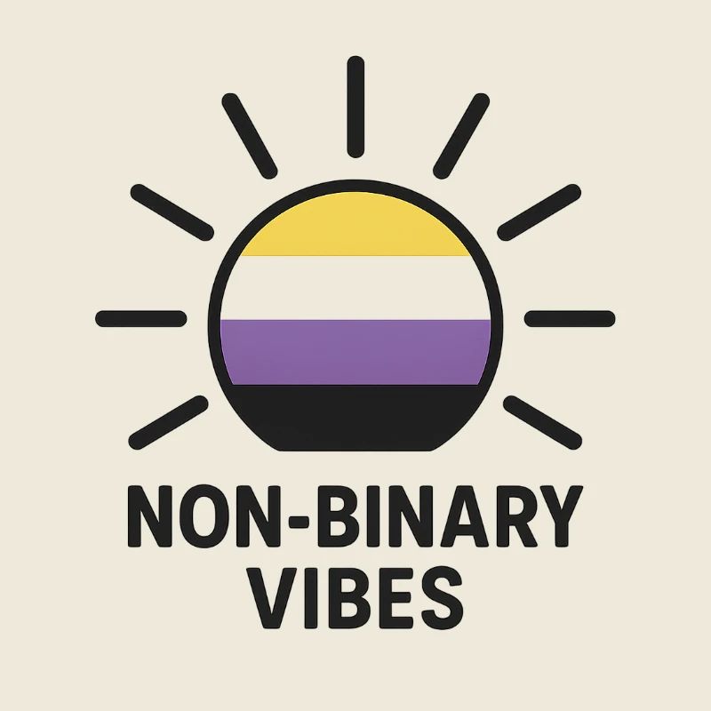 Non-Binary Vibes Sun Logo