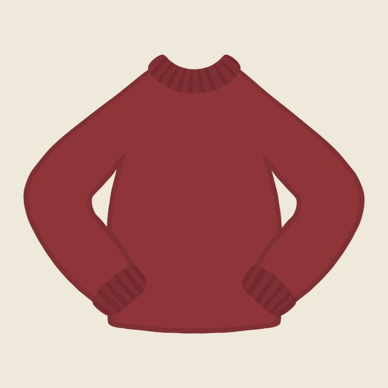 Rostrot Kuscheliger Strickpullover