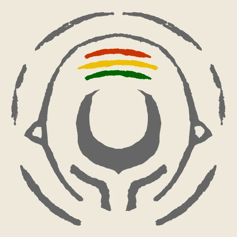 Abstraktes Reggae Kreismuster