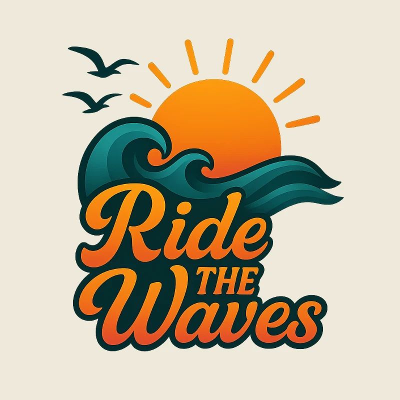 Ride the Waves Artistic Sunset Design