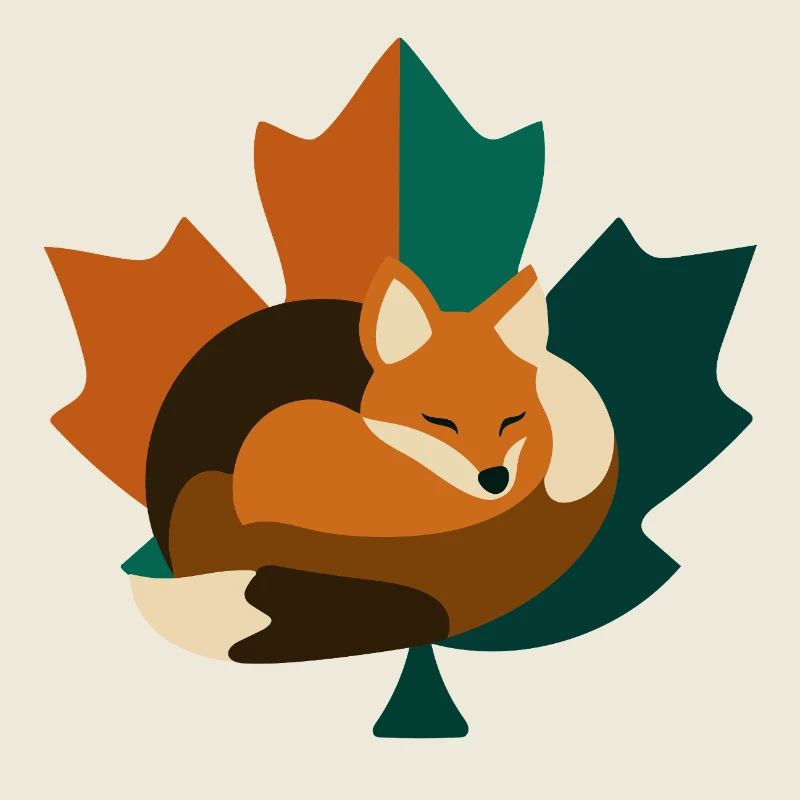 Renard en forme de feuille d’érable.