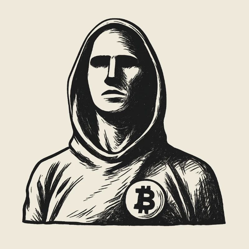 Anonymer Hacker mit Bitcoin-Logo