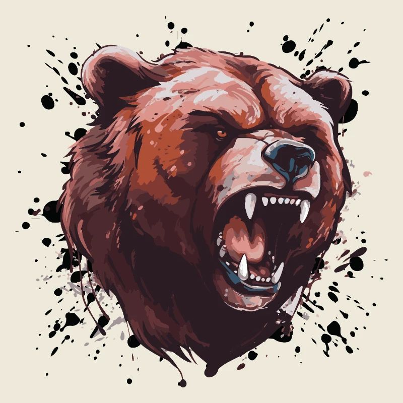 Grizzly Bär Kopf