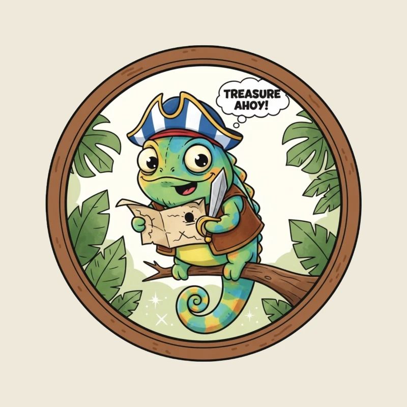 Adventurer Gecko with Pirate Hat